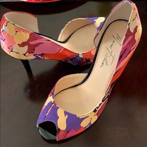 Purple Multi Fabric heels